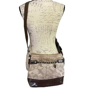 Coach Brown Signature CC Crossbody Purse F16860